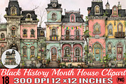 Black History Month House Clipart B, an Illustration by SVGArt (Thumbnail 1 of 8)