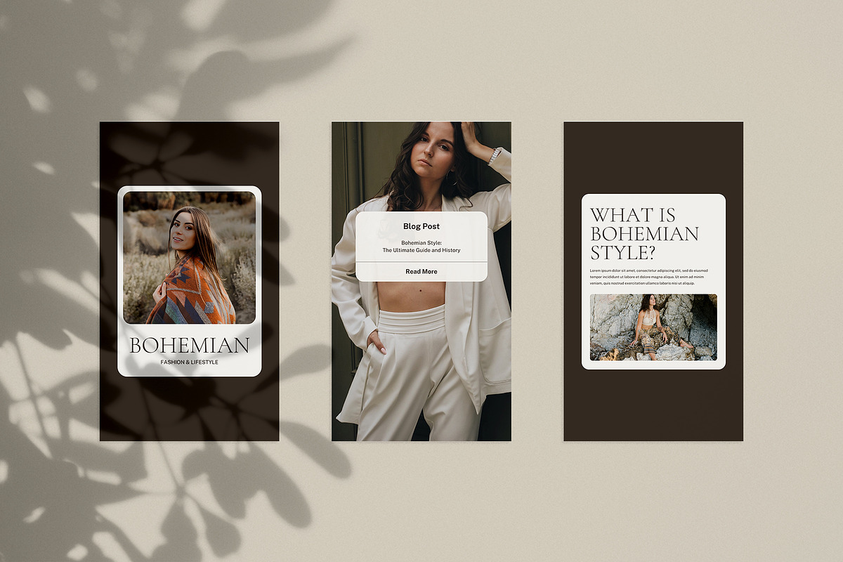 Bohemian Instagram Pack | PS & Canva, a Social Media Template by Visuel Colonie® (Photo 9 of 15)