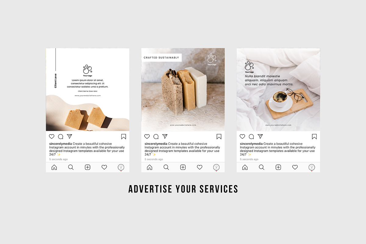 Handmade Soap Social Media, a Social Media Template by Sincerely Media (Photo 4 of 9)