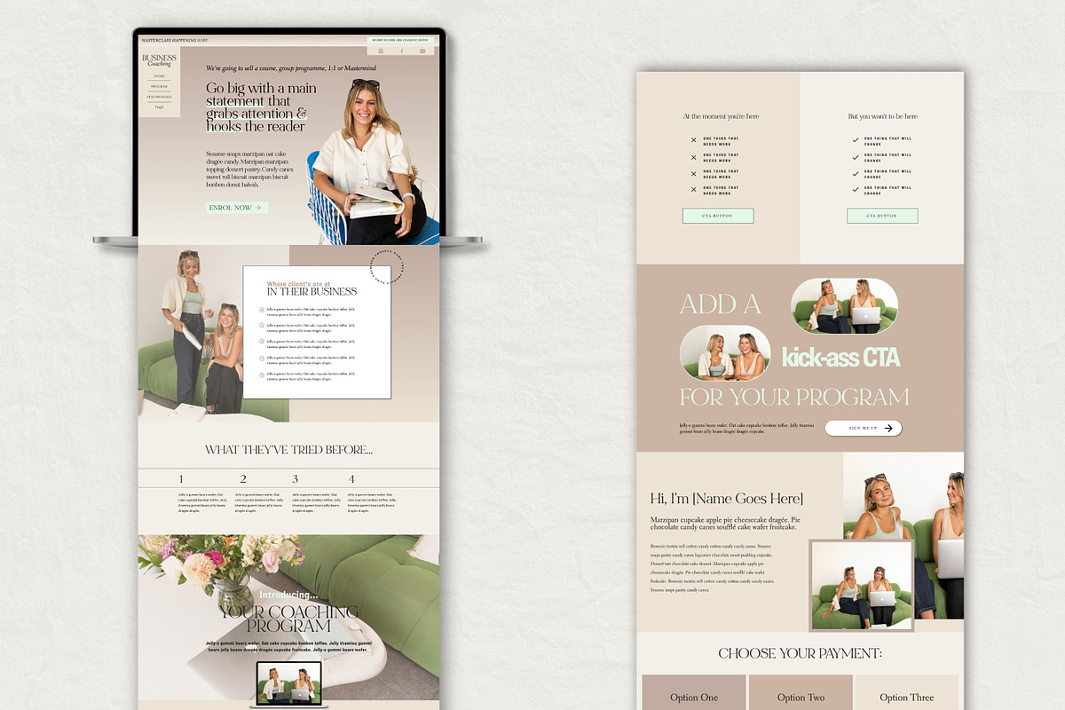 Coaching Sales page Website Template, a Websites & App Template by Field Digital (Photo 3 of 12)