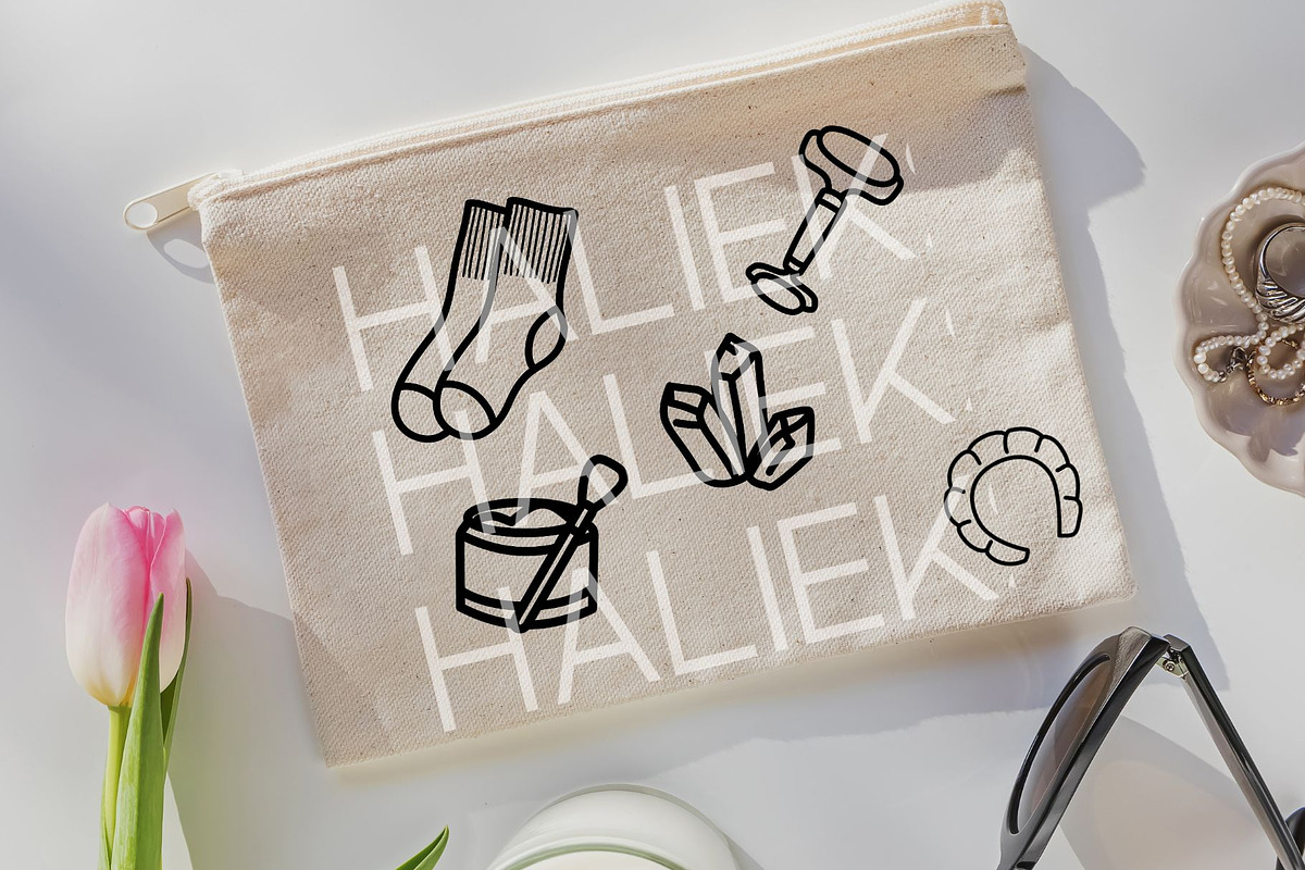 Wellness Girly Procreate Stamp Brush, a Brush Add-On by HalieKStudio (Photo 8 of 10)