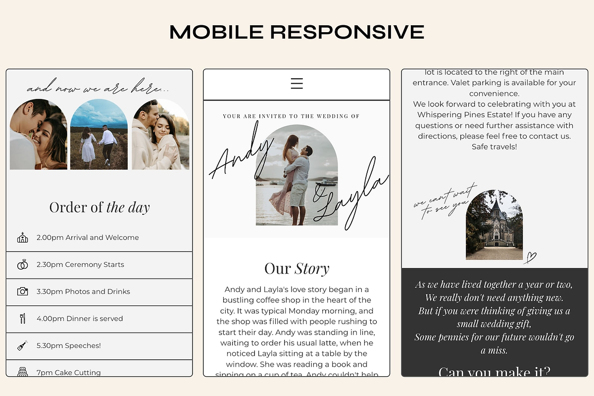 Wix RSVP Wedding Website Template, a Wix Template by The Pixel Palace (Photo 4 of 7)