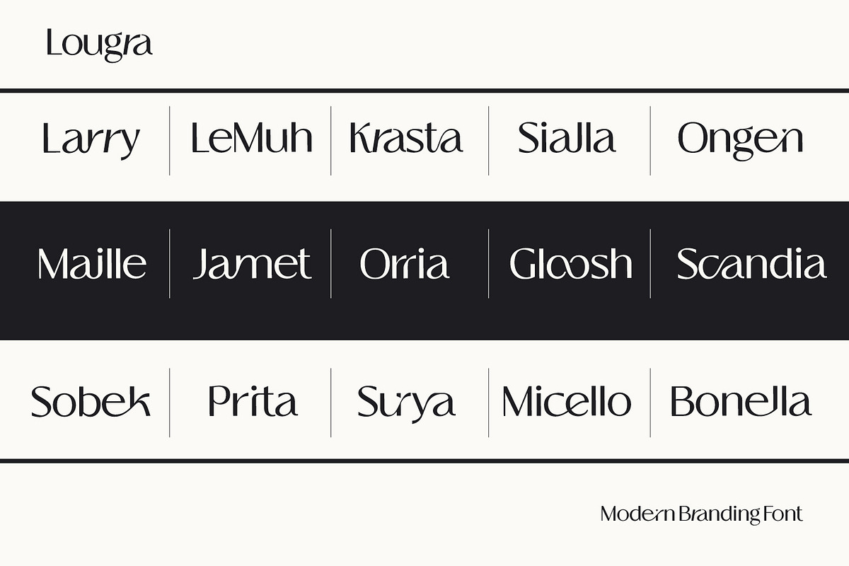 Lougra - Modern Branding Font, a Sans Serif Font by creativemedialab (Photo 12 of 12)