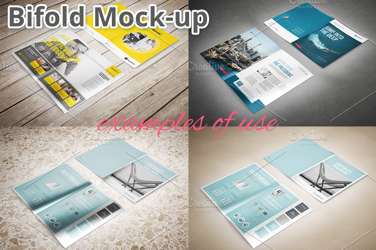 Bifold Brochure Mockup, a Print Template by MockUps Gallery (Photo 2 of 6)
