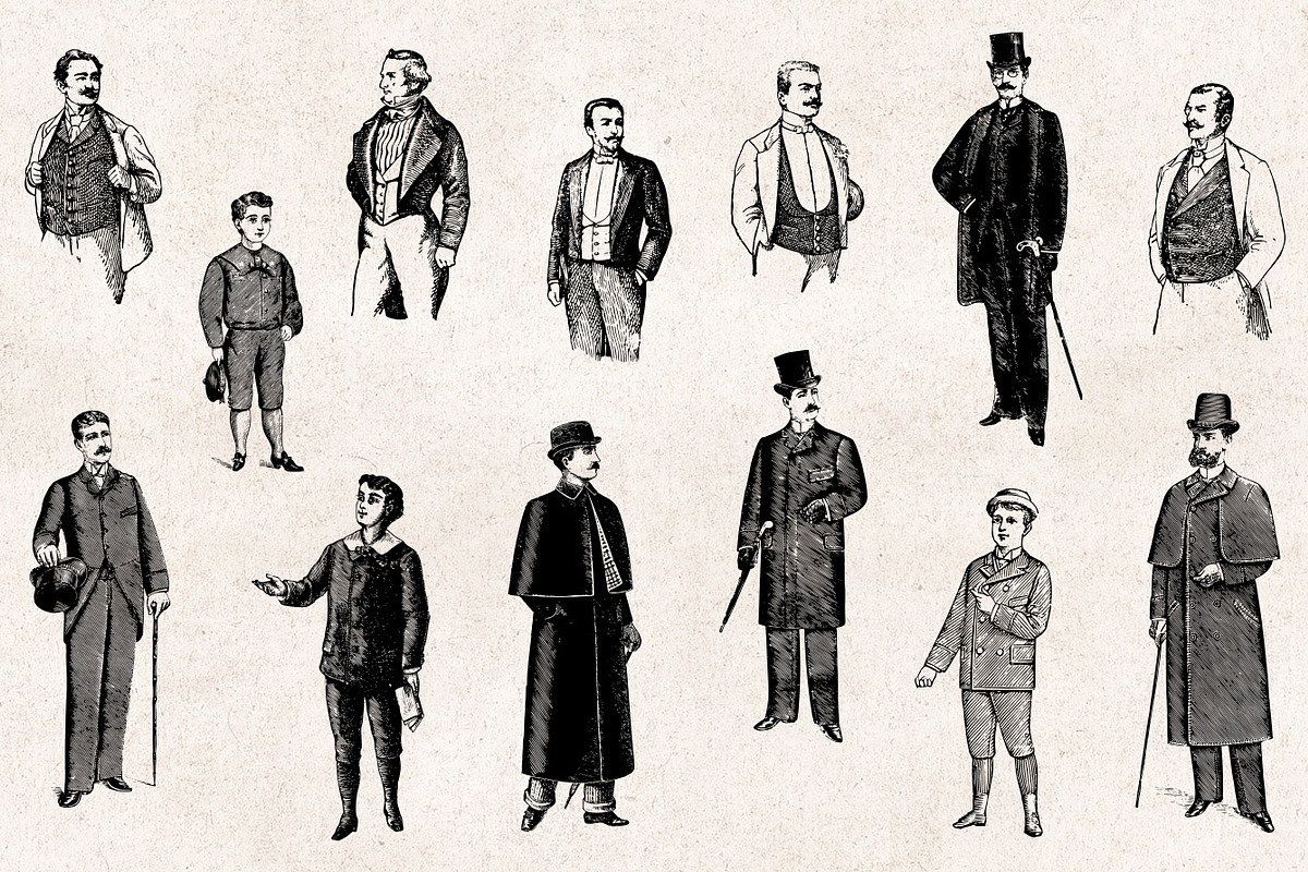 Men's Fashion - Vintage Engravings, an Illustration by Graphic Goods (Photo 2 of 7)