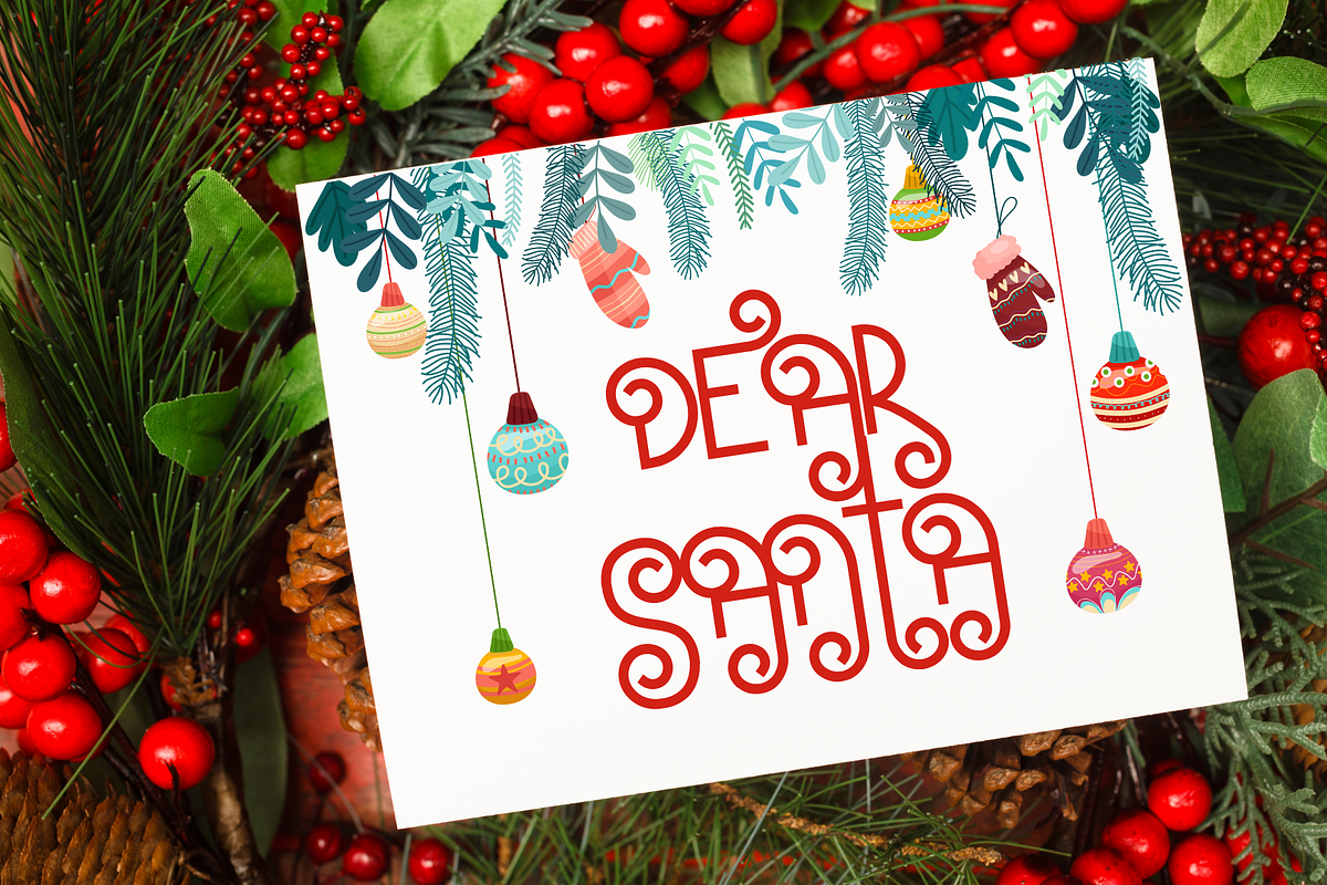 Santa's Beard Curly Christmas Font, a Font by Dancing with Ink (Photo 15 of 30)