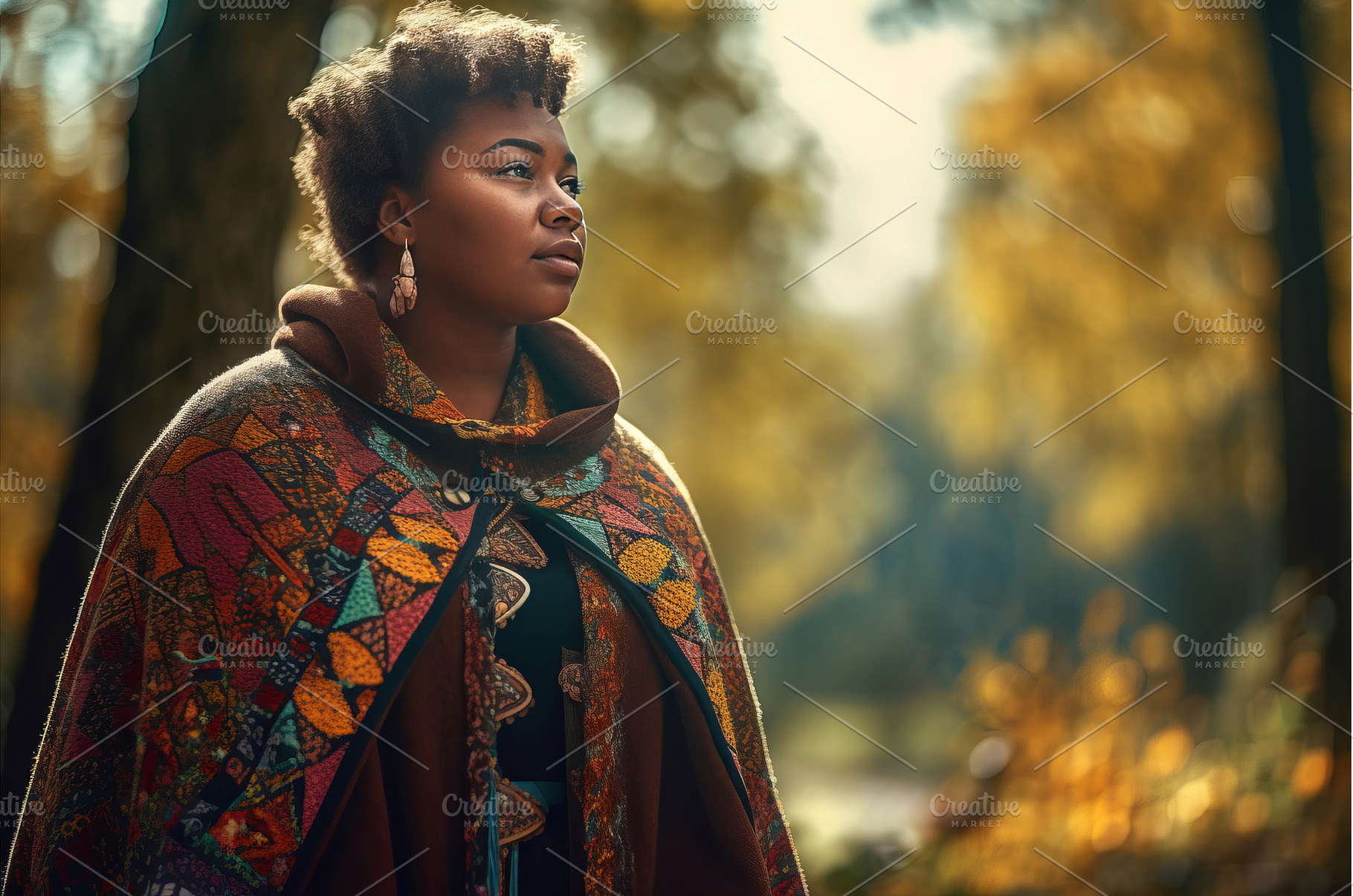 Plus size African American woman, a Nature Photo by Ylivdesign
