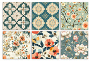 Batik Style Seamless Patterns 25, a Pattern Graphic by Libby Wishes (Thumbnail 2 of 4)