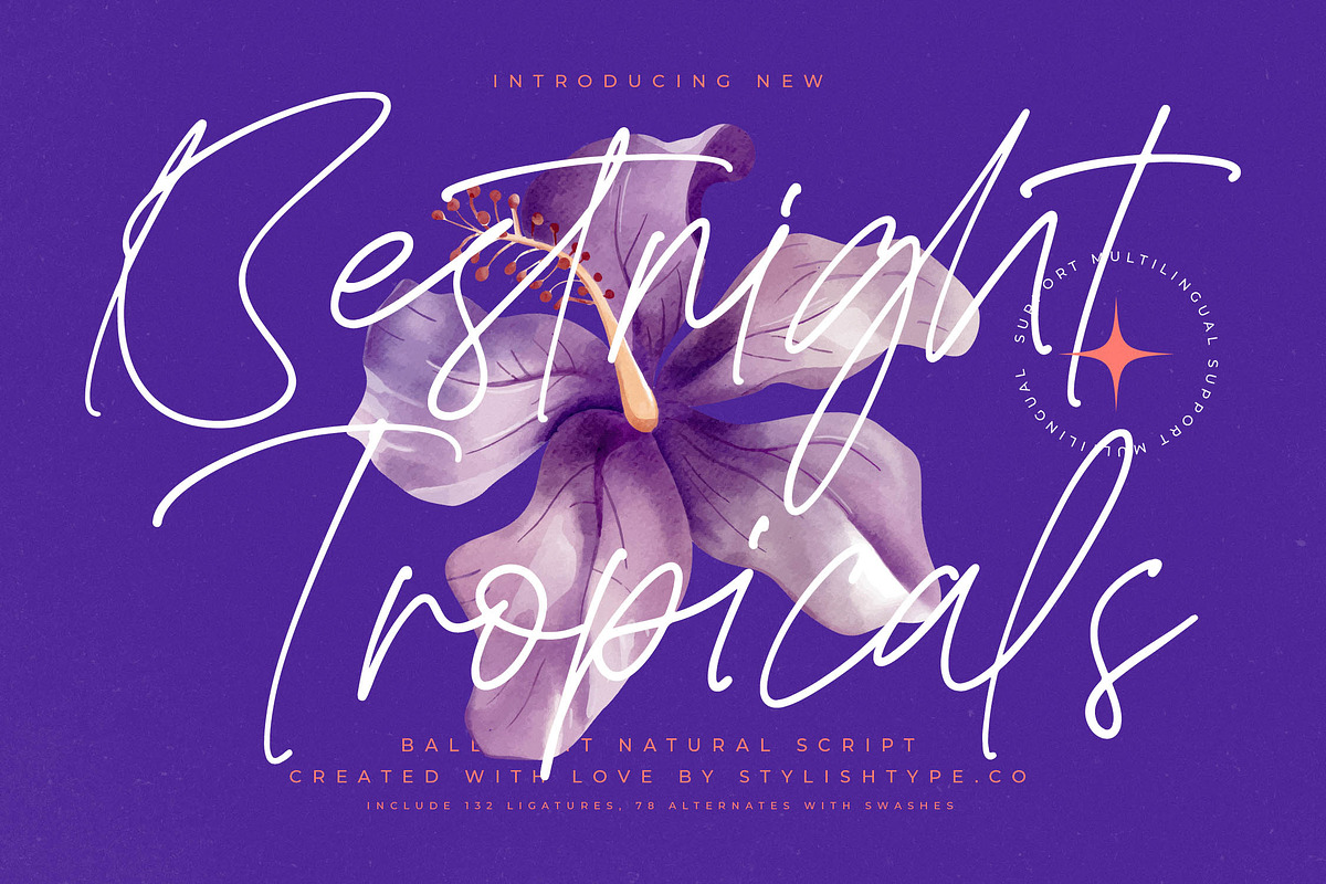 Bestnight Tropicals Ballpoint Script, a Script Font by stylishtype.co (Photo 1 of 20)