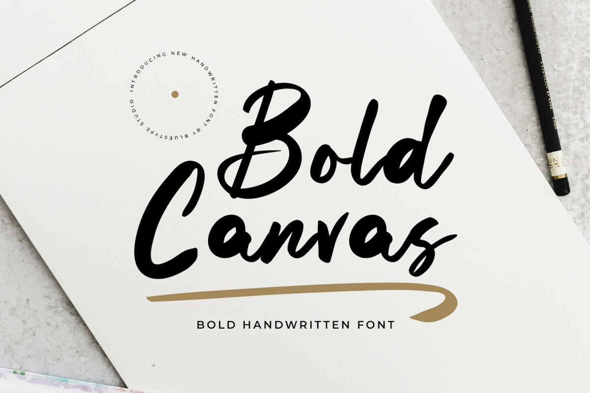 Bold Canvas - Handwritten Font, a Handwritten Font by Bluestype Studio (Photo 1 of 8)