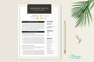 Black & Gold Resume CV Template