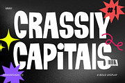 Crassly Capitals Display Font, a Symbol Font by dansdesign (Thumbnail 1 of 9)