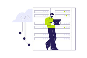 Cloud infrastructure engineer, a Technology Illustration by Visual Generation