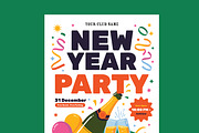 New Year Party Flyer Template, a Flyer Template by MightyDesign (Thumbnail 4 of 8)