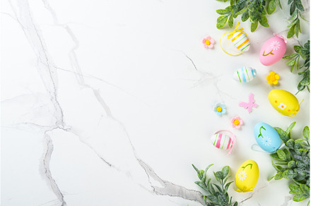 Easter composition with colored eggs, a Holiday Photo by Nadia-nb
