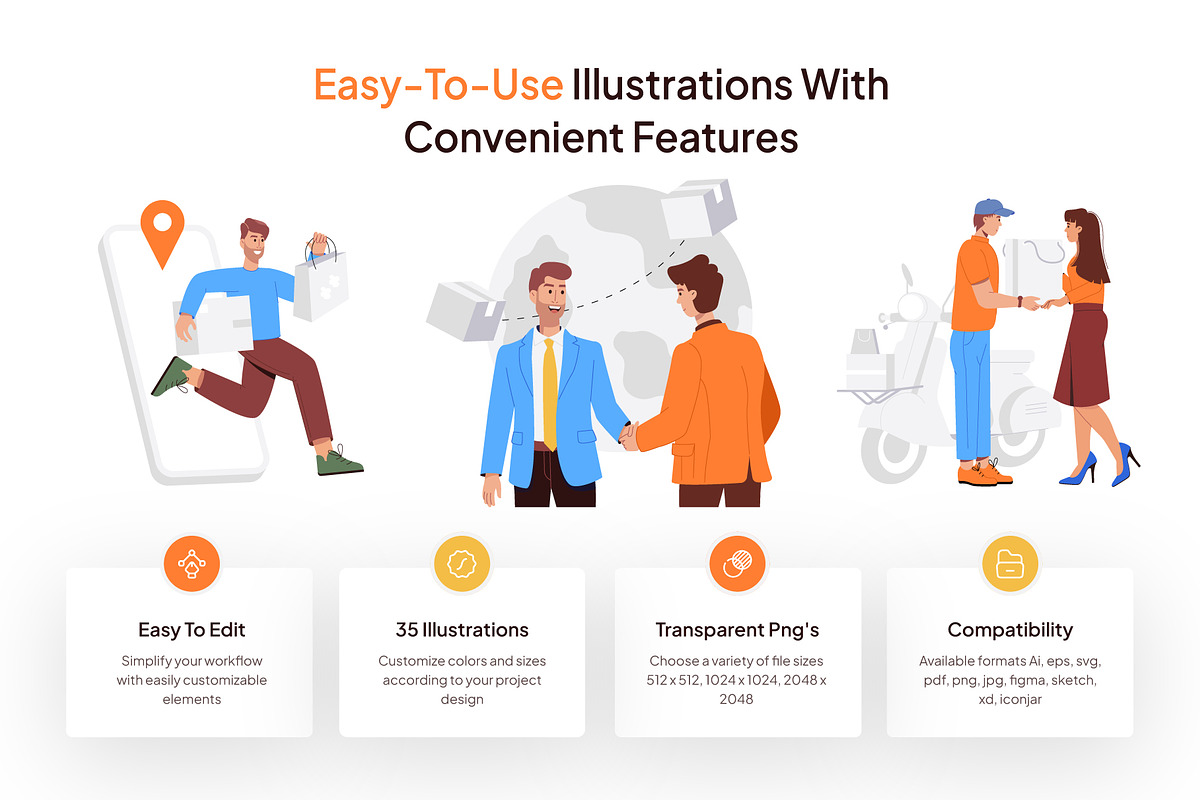 Logistics Flat Illustrations, a Duotone Icon by Vectors Market (Photo 2 of 8)