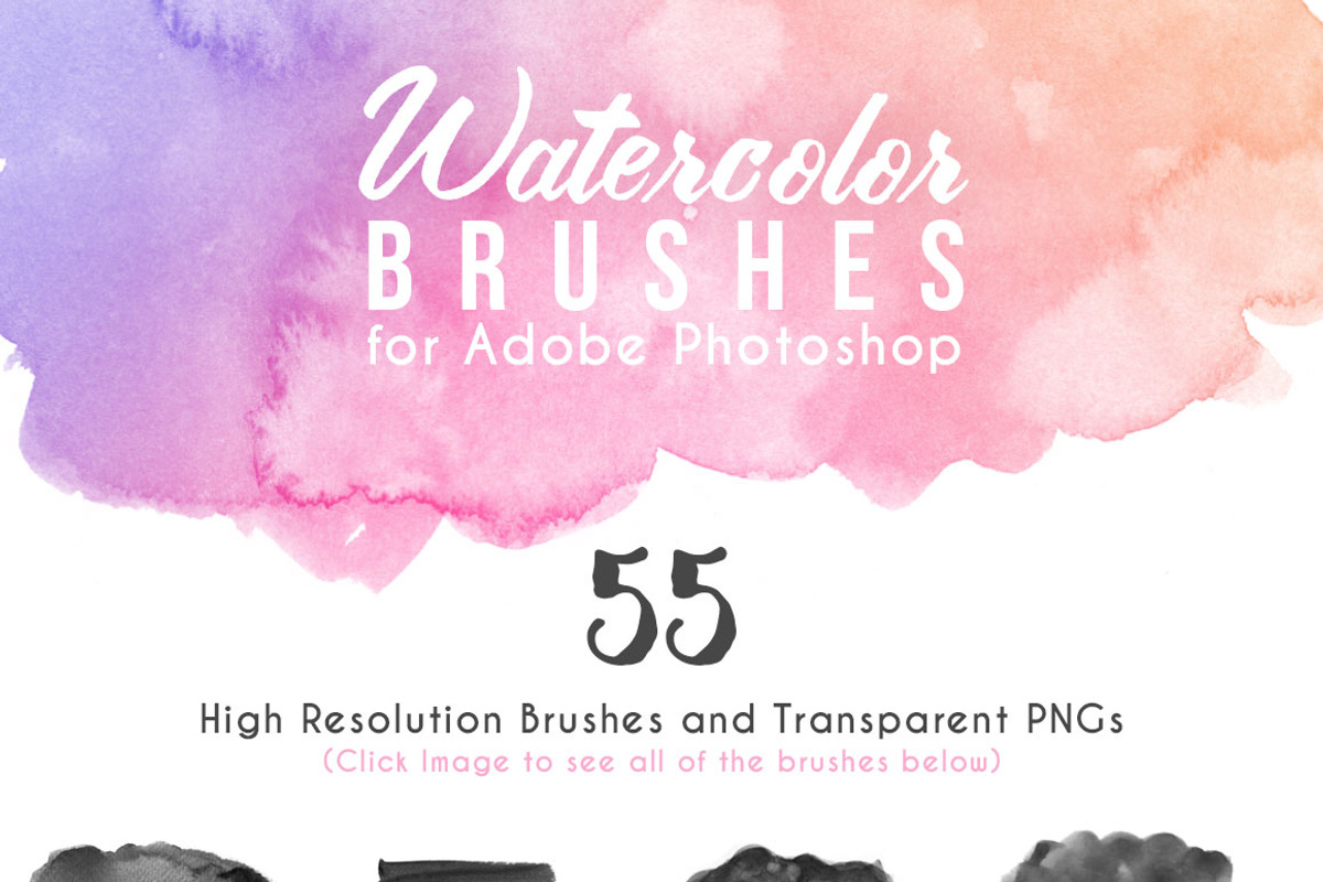 75 Watercolor Photoshop Brushes preview 6