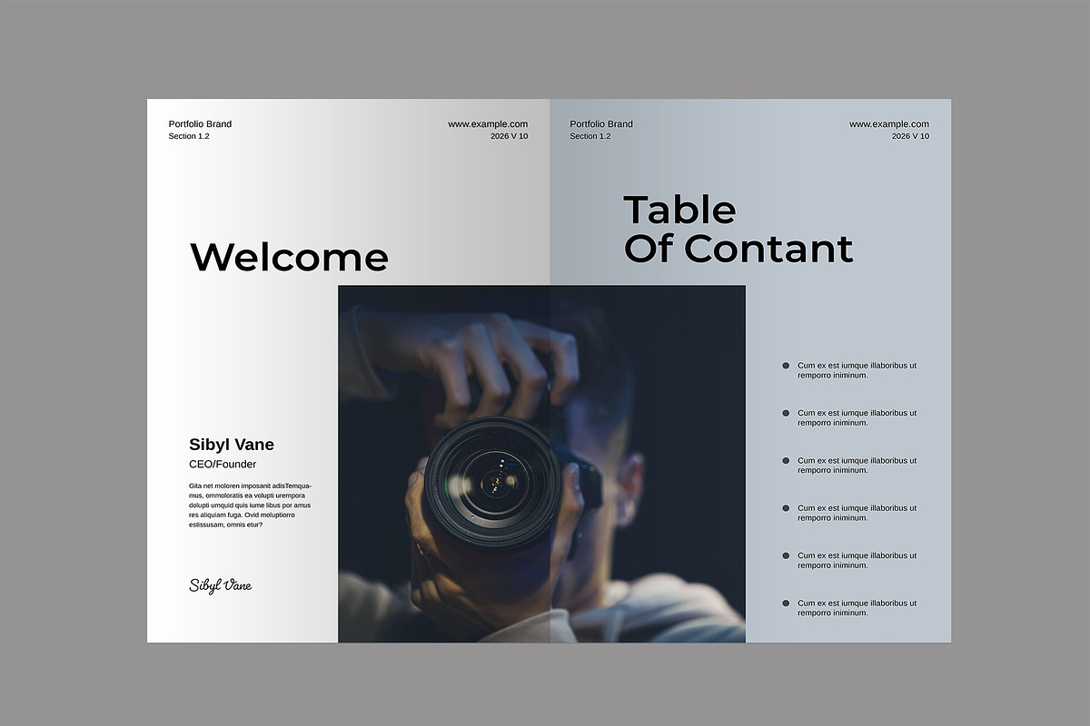 Photography Portfolio Template, a Magazine Template by Slide_Genius1 (Photo 2 of 5)