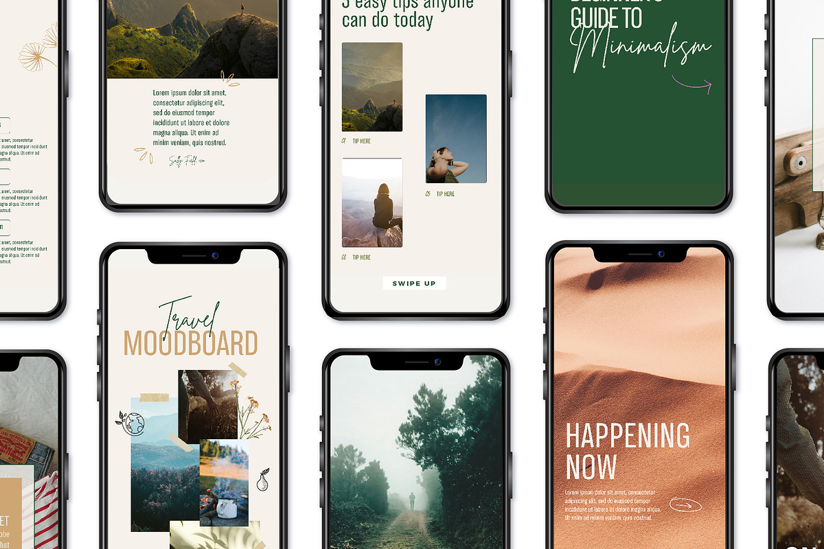 Eco Aesthetic Social Templates, a Social Media Template by Stacey Shaller (Photo 2 of 7)