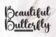 Beautiful Butterfly | Script Font, a Script Font by Scratchones (Thumbnail 1 of 8)