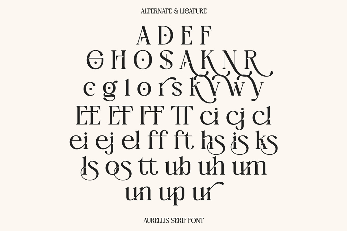 Aurellis – Elegant Luxury Serif Font, a Serif Font by kangfont Studio (Photo 2 of 8)