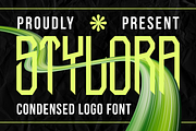 Stylora Condensed Logo Font, a Font by PutraCetol Studio (Thumbnail 1 of 5)