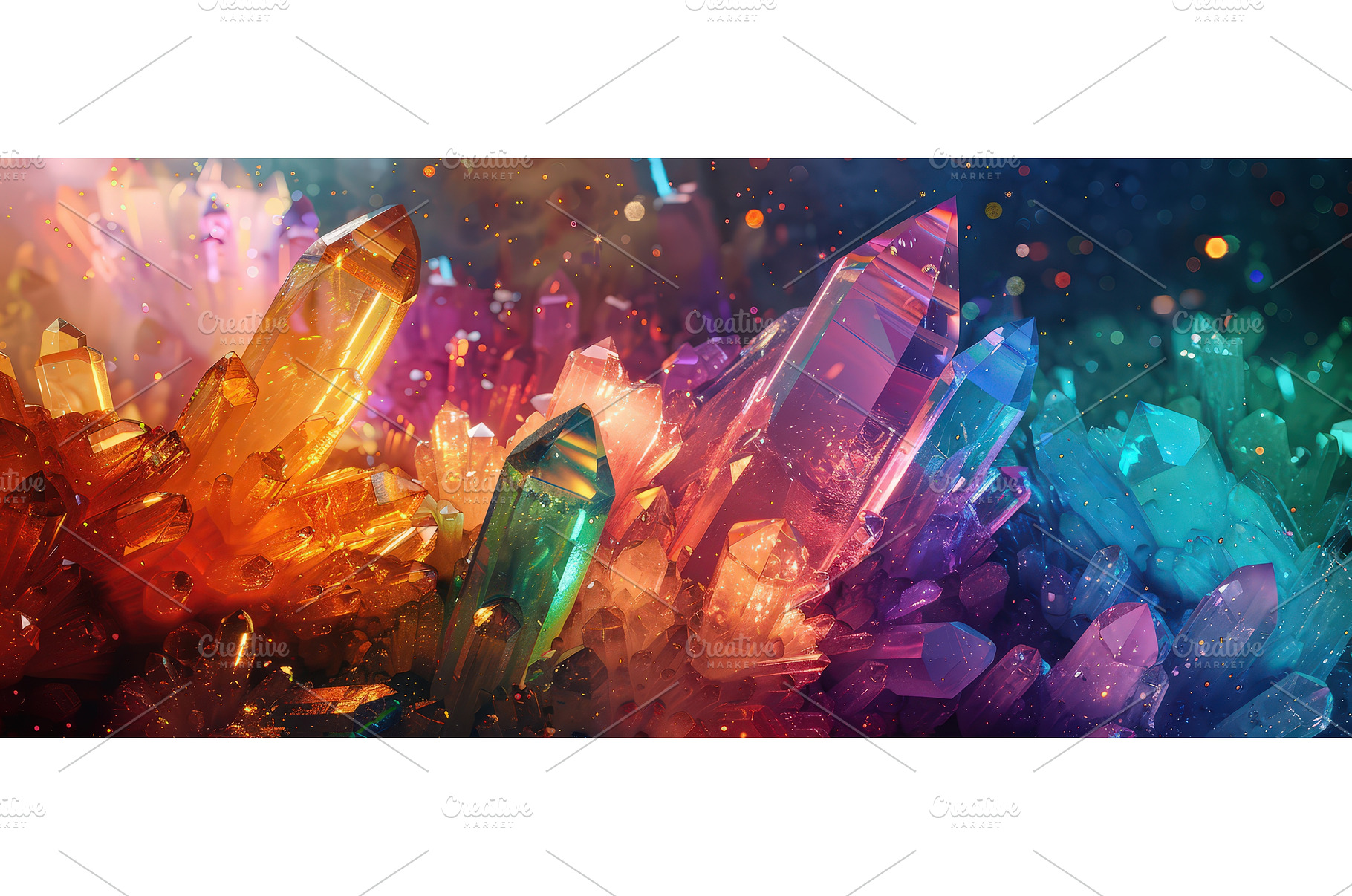 Vibrant Multicolor Crystal Burst in, an Abstract Photo by piter.goskov