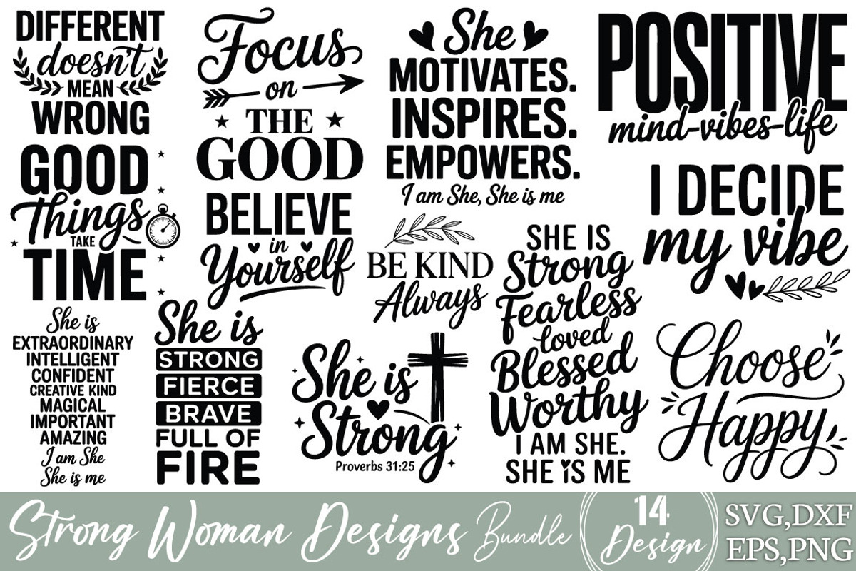 Strong Woman Svg Bundle, an Object Graphic by DollarSmart