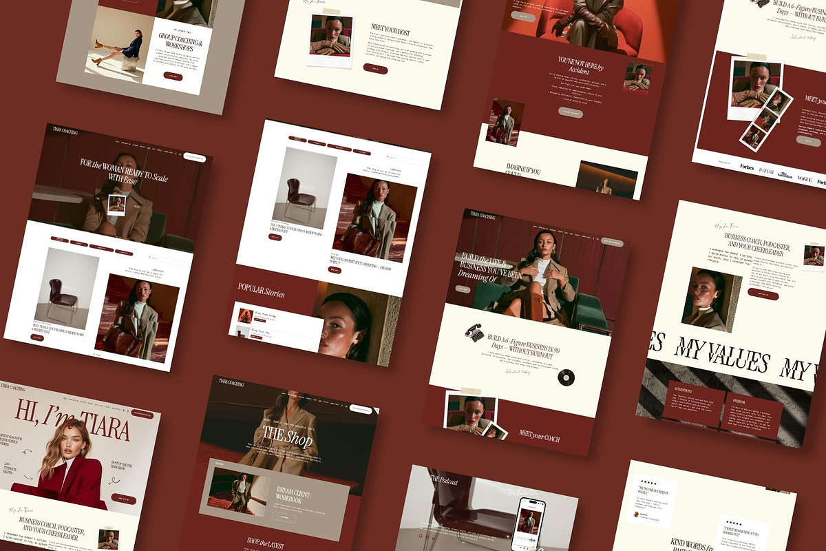 Red Squarespace Template for coaches, a Squarespace Template by Row Creative (Photo 7 of 10)