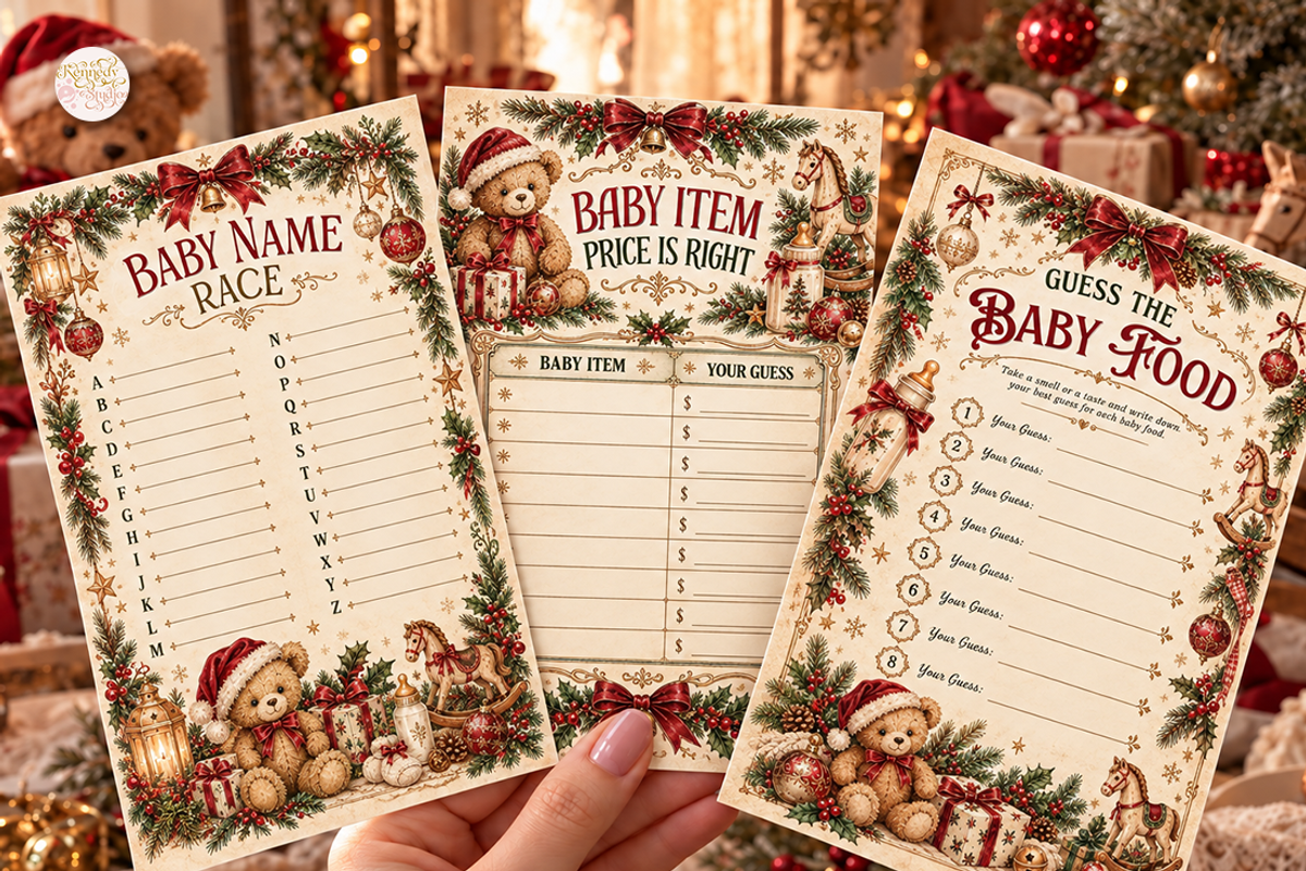 Christmas Baby Shower Bundle Canva, a Marketing Template by KennedyStudio (Photo 21 of 22)