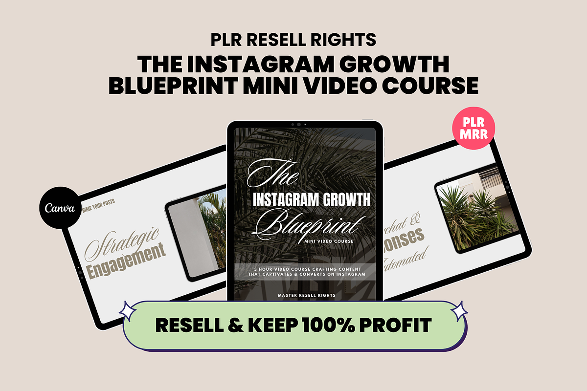 Instagram Strategy Growth Course MRR, a Social Media Template by Design By Hira (Photo 1 of 10)