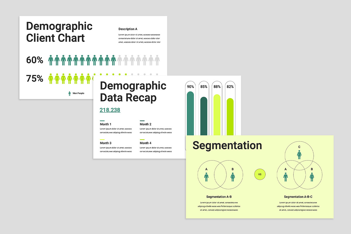 Demographic Chart Keynote preview 4