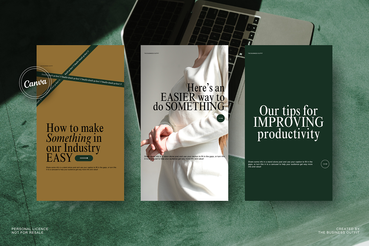 Canva Instagram Posts & Stories Luxe, a Social Media Template by thebusinessoutfit (Photo 18 of 23)