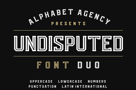 UNDISPUTED FONT DUO, a Serif Font by Alphabet Agency
