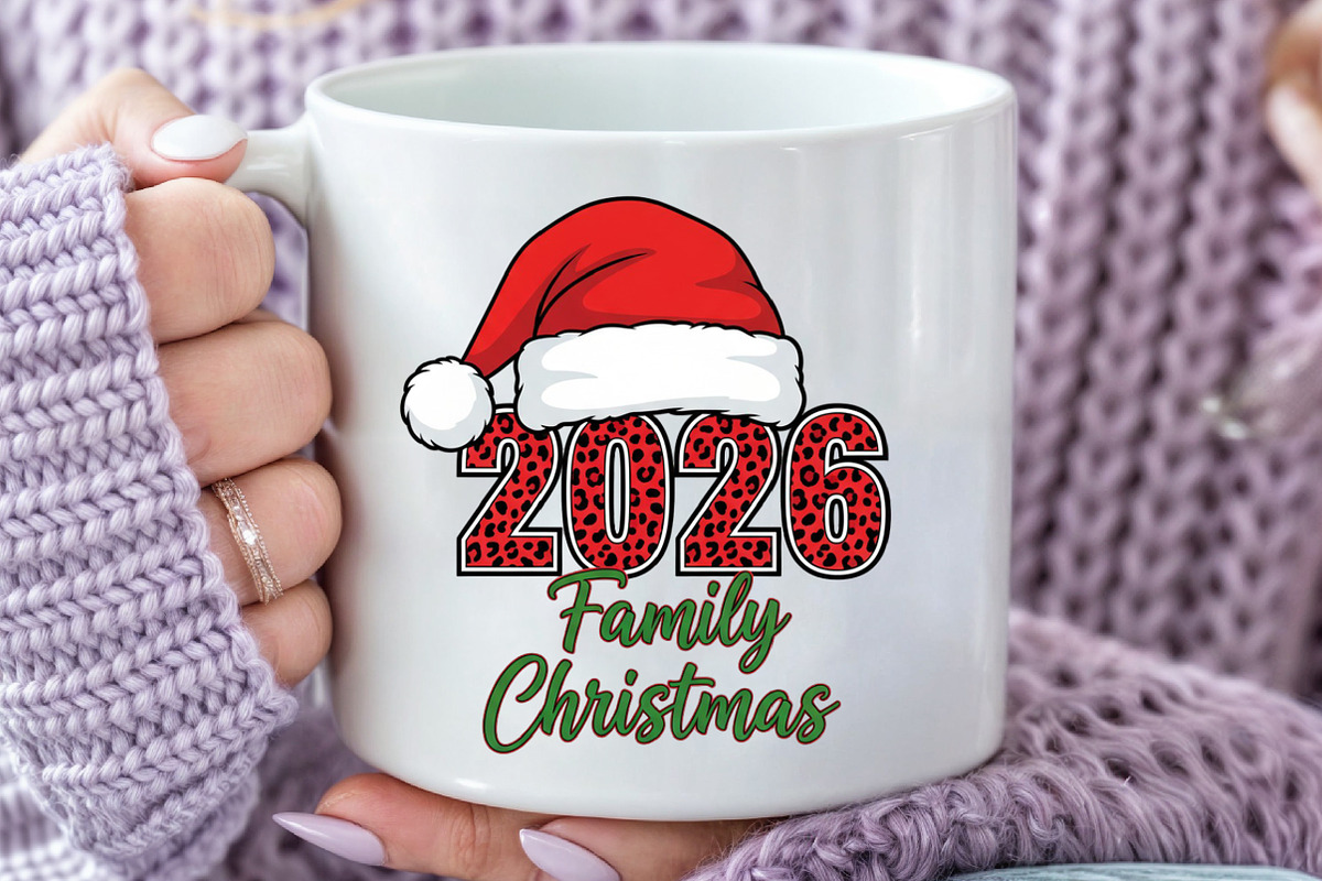 Family Christmas 2026 PNG, an Illustration by Black Bird Studio (Photo 3 of 4)