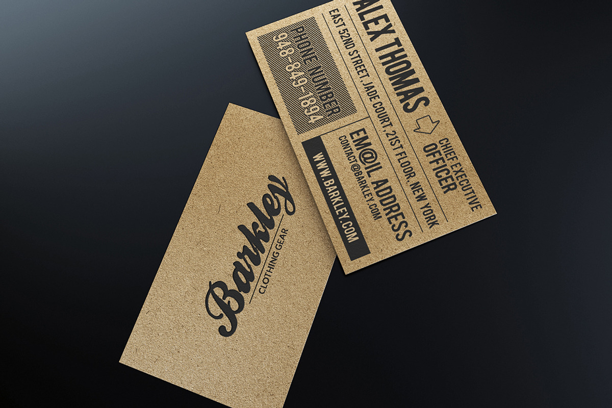Kraft Paper Business Card, a Business Card Template by Marvel (Photo 4 of 6)