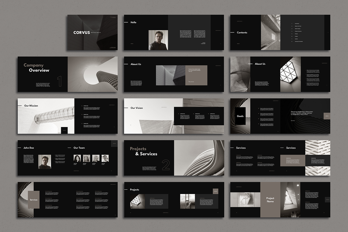 Corvus Brochure Template, a Brochure Template by SlideStation (Photo 10 of 11)
