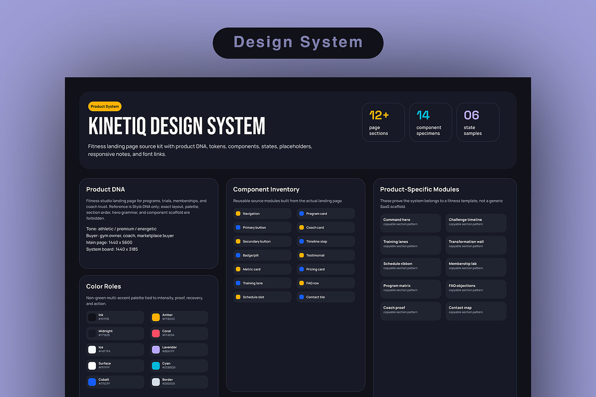 Fitness Studio Landing Page Template, an UI Kit Template by Pitchlook.Studio (Photo 2 of 3)