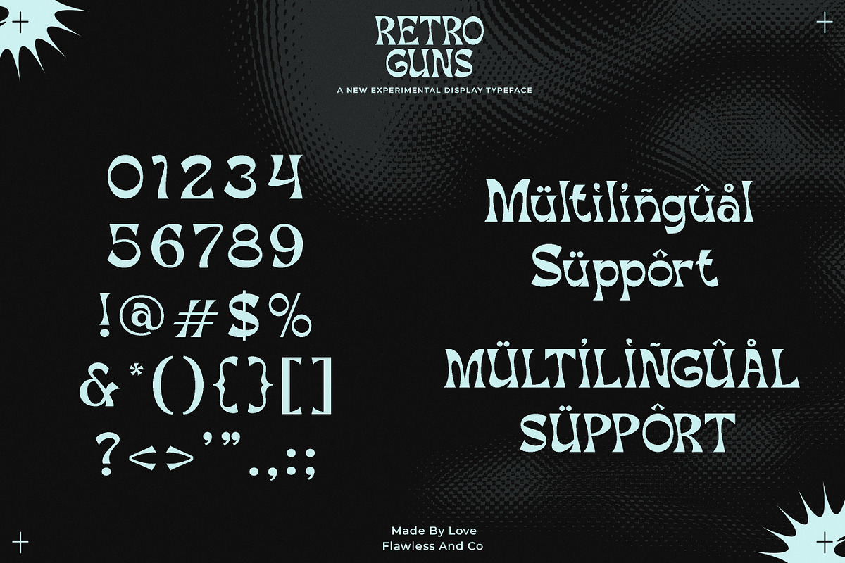 Retro Guns - Display Font Type, a Serif Font by Flawless And Co (Photo 10 of 10)