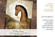 Fantasy Horses On A Flower Meadow, an Animal Illustration by The Dutch Lady Designs (Thumbnail 5 of 7)