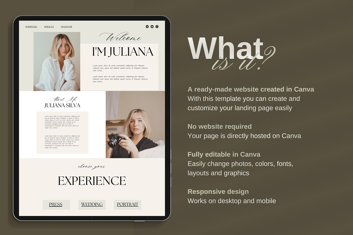 Coaching Website Canva, a Landing Page Template by ElladesignCo (Photo 4 of 7)