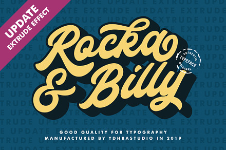 Rocka & Billy, a Script Font by YdhraStudio