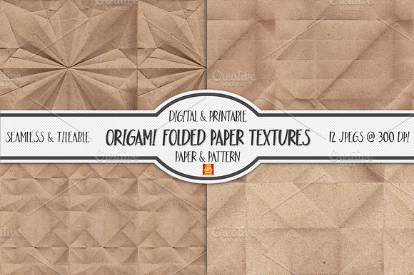 Seamless Folded Paper Texture preview 5