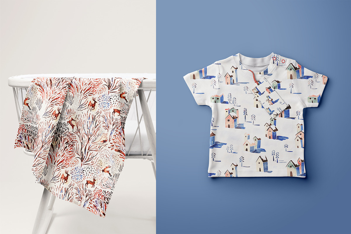 Sunny Winter: patterns & posters, a Decorative Illustration by Mona Ahmed (Photo 7 of 10)