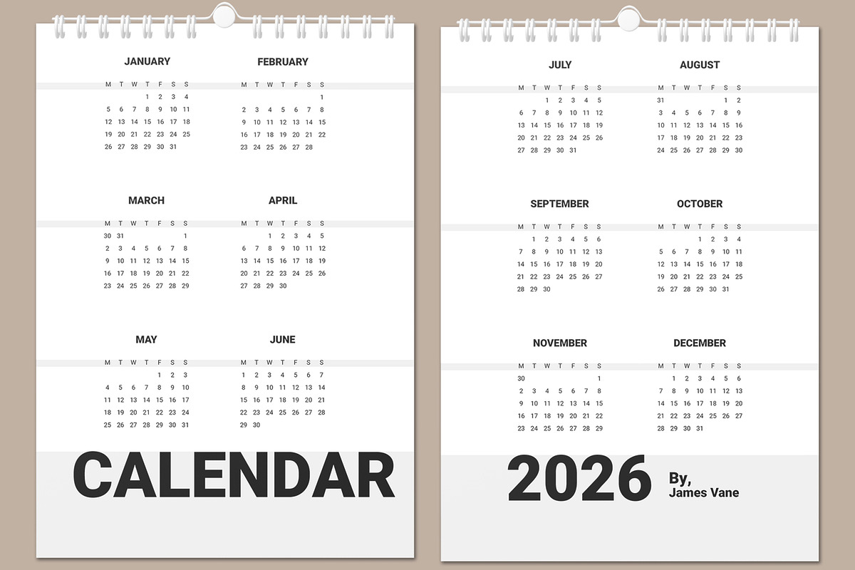 Calendar 2026 Design Layout