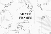 Silver Frames Clipart Floral PNG, an Illustration by LuiDesignStudio (Thumbnail 1 of 4)