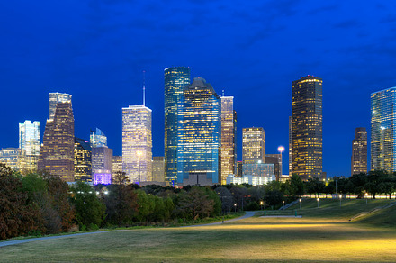 Night view of Houston Downtown