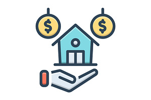 Mortgage hostage color icon, a Duotone Icon by Creative priyanka