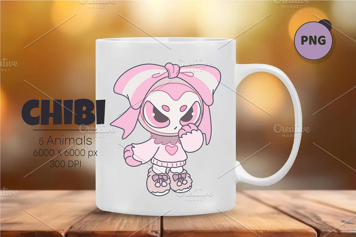 Chibi animals 11. Tshirt, PNG, an Animal Illustration by KENO Mascots (Photo 3 of 6)