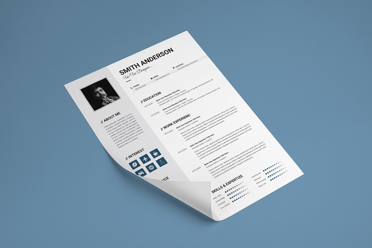 Minimal Resume and Cover Letter, a Resume Template by PixelStudio (Photo 2 of 4)